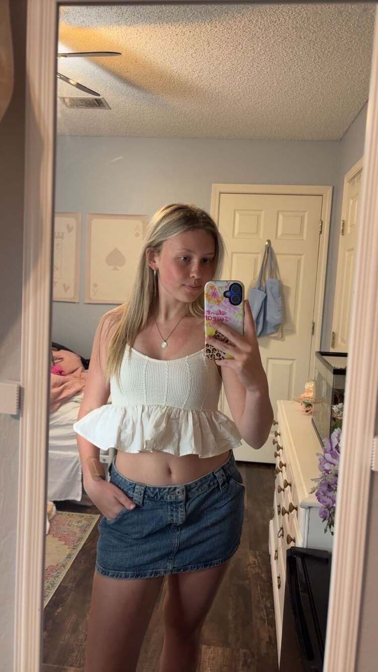 Zara Smocked Peplum Cami Top